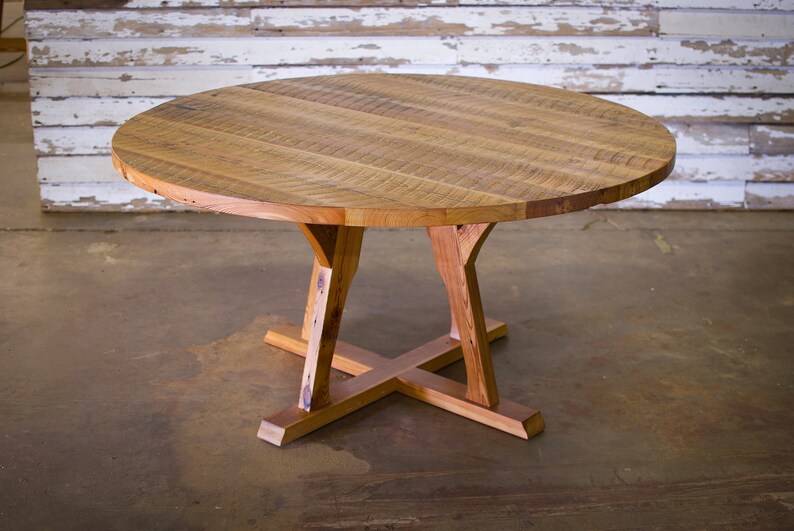 ROUND DINING TABLE. Mid century / craftsman style from antique Etsy