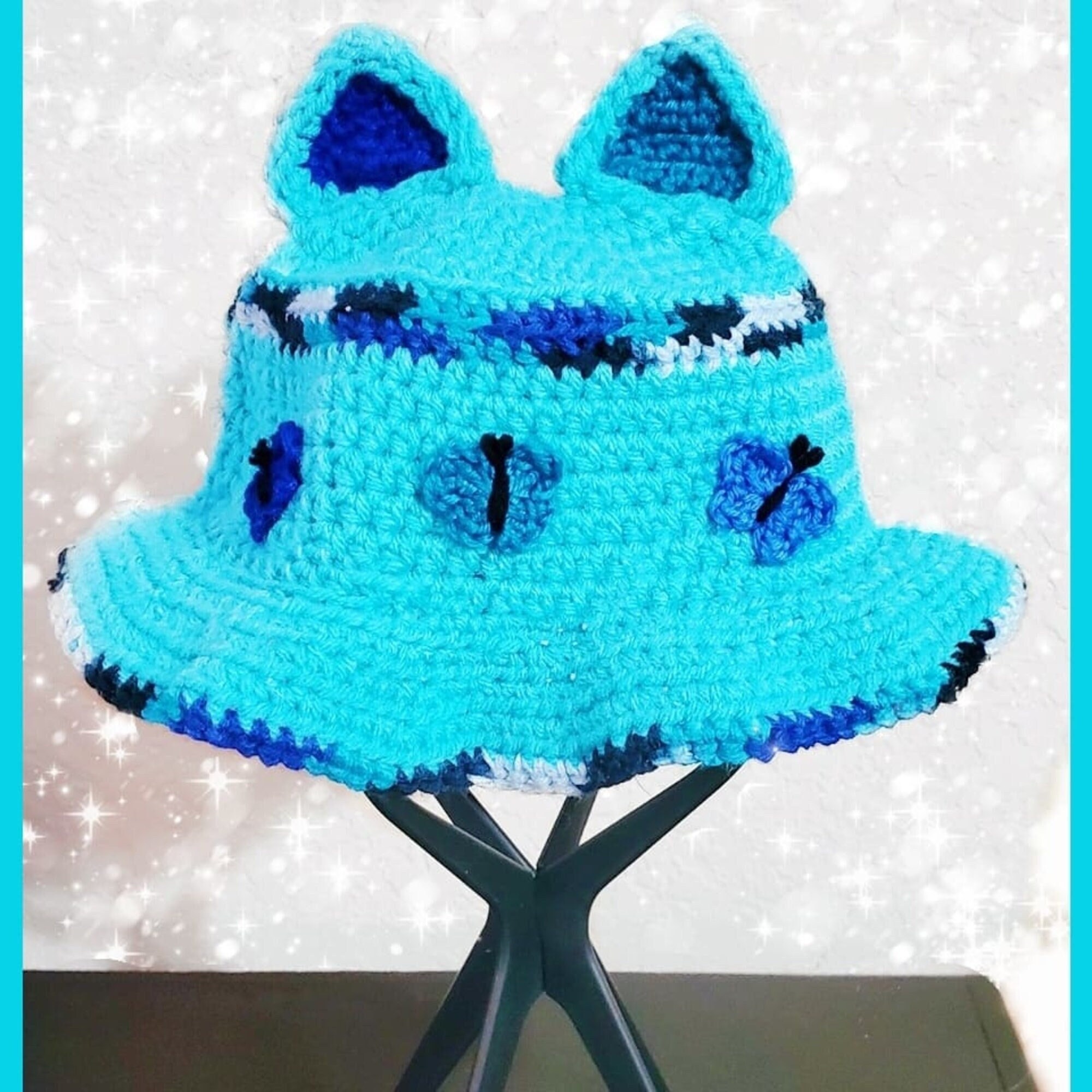 Cat Ear Bucket Hat Crochet Bucket Hat 