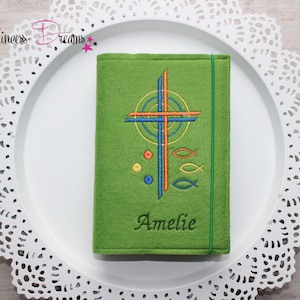 Couverture de louange à Dieu en feutre, couverture pour Louange à Dieu pour la communion, Couverture de louange à Dieu avec nom, Couverture de louange à Dieu carte mère double croix personnalisée
