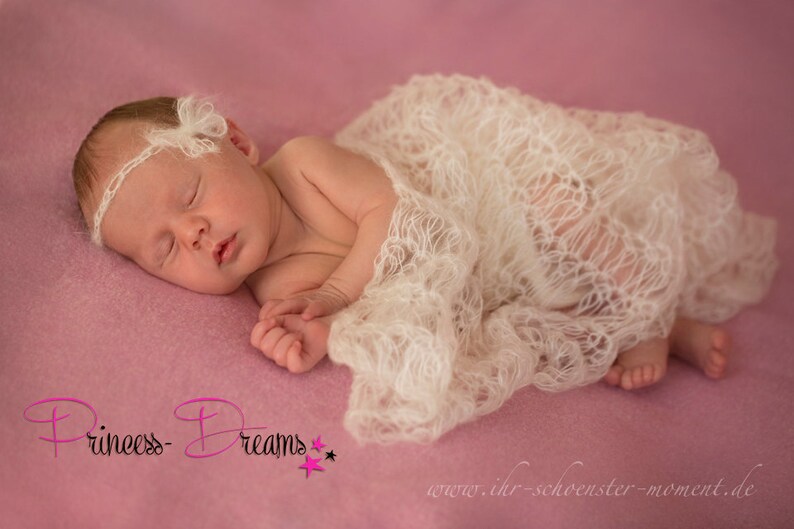 Baby Girl Knit Outfit Baby Hairband Newborn Set Newborn Props Mohair Outfit Newborn Photography Prop Newborn Accessories