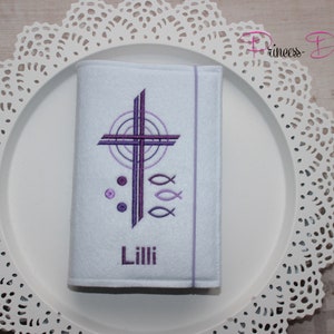 Couverture de louange à Dieu en feutre, couverture pour Louange à Dieu pour la communion, Couverture de louange à Dieu avec nom, Couverture de louange à Dieu carte mère double croix personnalisée