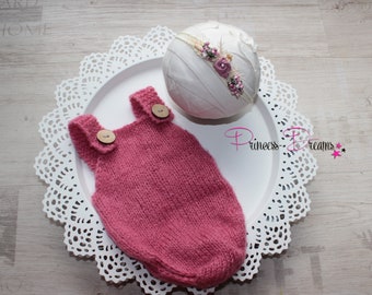 Newborn outfit baby hairband newborn props outfit baby photography accessories hairband berry baby shooting outfit girl