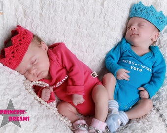 Pasgeboren fotografie rekwisieten gehaakte kroon voor jongens en meisjes baby footgraphy outfit eerste fotoshoot