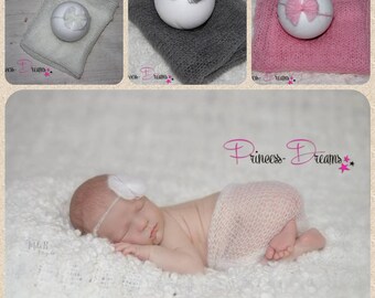 Baby Girl Outfit Newborn Photography Mohair Outfit Knit Swaddle Headband Baby Outfit Baby Footgrafie Props Newborn props