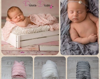 Newborn Ruffle Rüschen Wrap Baby Pucktuch Outfit Babyfotografie Wrap Newbornshooting Outfit Newborn Requisiten baby outfit Fotoshooting