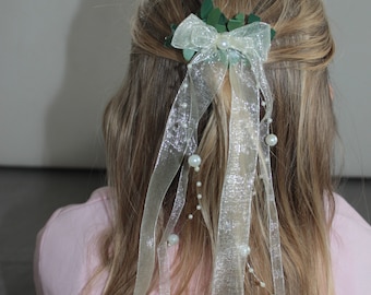 Pettine per fiori comunione fiori pettine ghirlanda per capelli fascia per capelli per ragazze accessori per capelli ghirlanda per capelli gioielli floreali matrimonio ragazza di fiori comunione