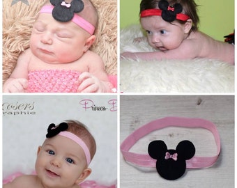 Baby Mädchen Haarband Baby Babyfotografie Minnie Mouse Haarband Newborn Props Stirnband Kopfband Neugeborenen Haarband Newborn Outfit