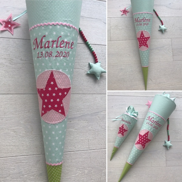 School cone with star and name