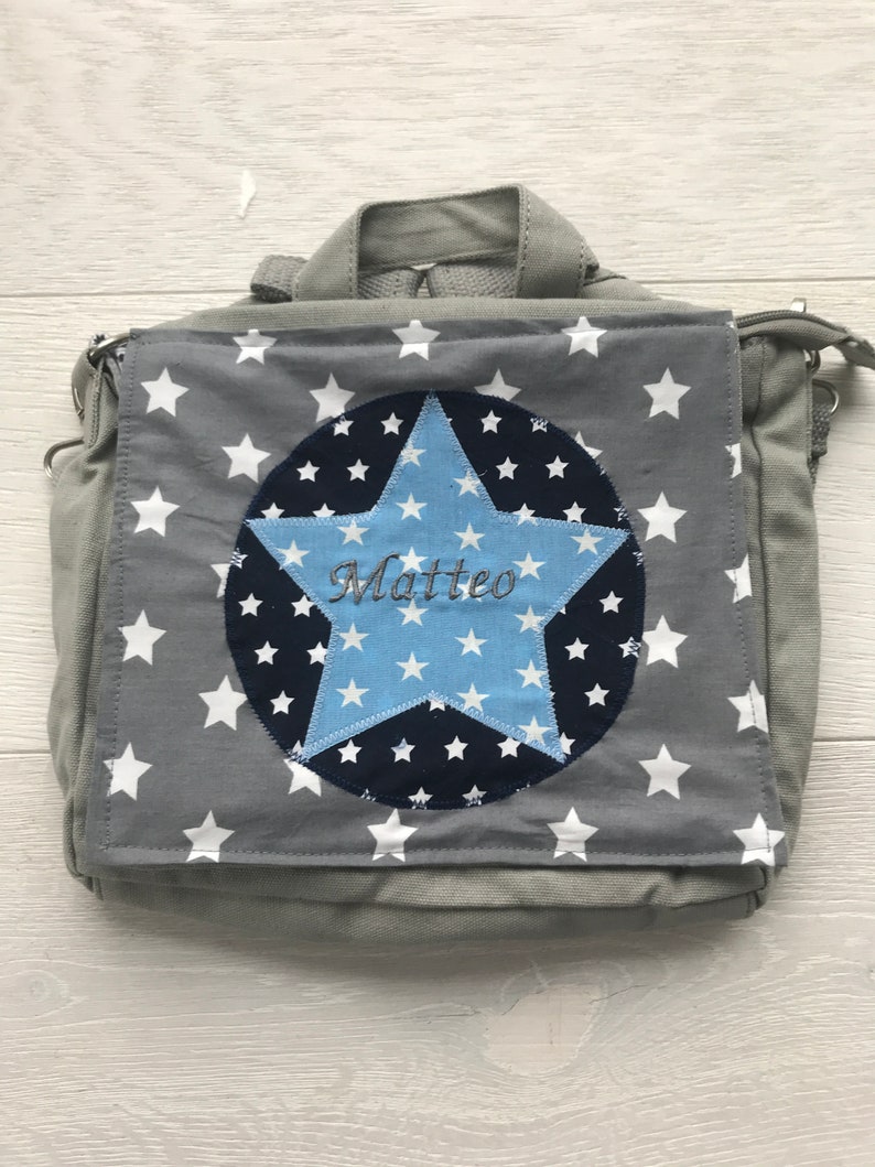 Kindergarten backpack with star and name image 9