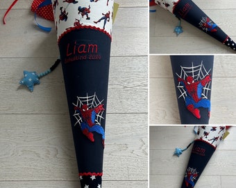 Schultüte mit Spiderman und Namen:Unikat