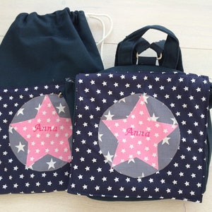 Kindergarten backpack with star and name image 2