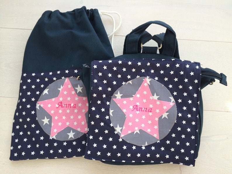 Kindergarten backpack with star and name image 2