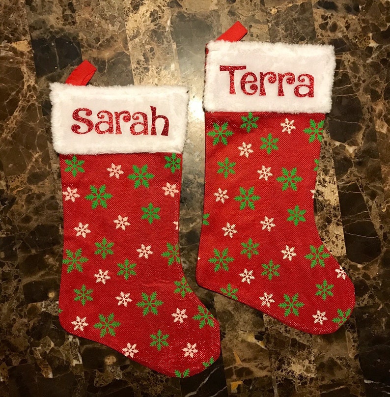 Personalized Glitzy Christmas Stocking