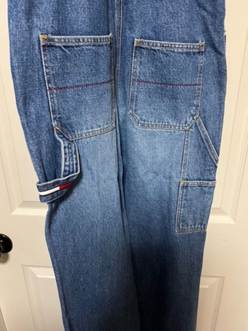 Vintage 90s Y2K Tommy Hilfiger Jeans Denim Mini Summer Dress XS 6