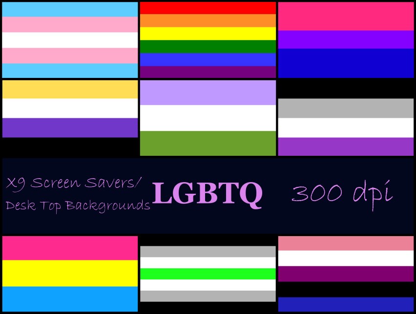 X9 Lgbtq Desktop Backgrounds Screen Savers Digital Download Etsy