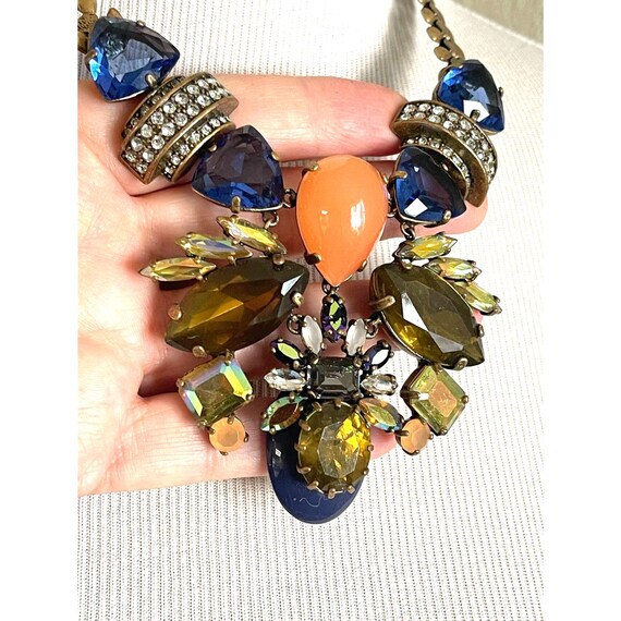 J Crew Fall Stone Statement Crystal Rhinestone Ch… - image 8