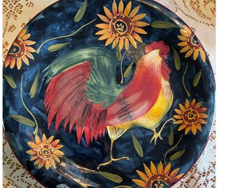 Susan Winget 80s Rooster Dinner Plate Plates 11 Certified International Plate