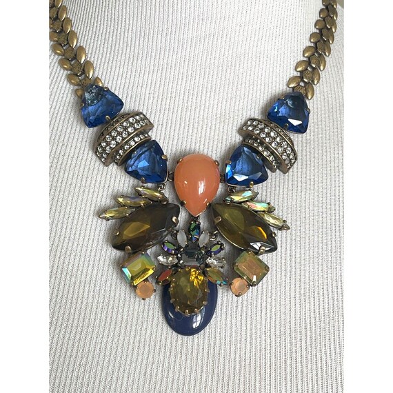 J Crew Fall Stone Statement Crystal Rhinestone Ch… - image 2