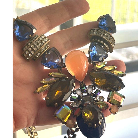 J Crew Fall Stone Statement Crystal Rhinestone Ch… - image 7