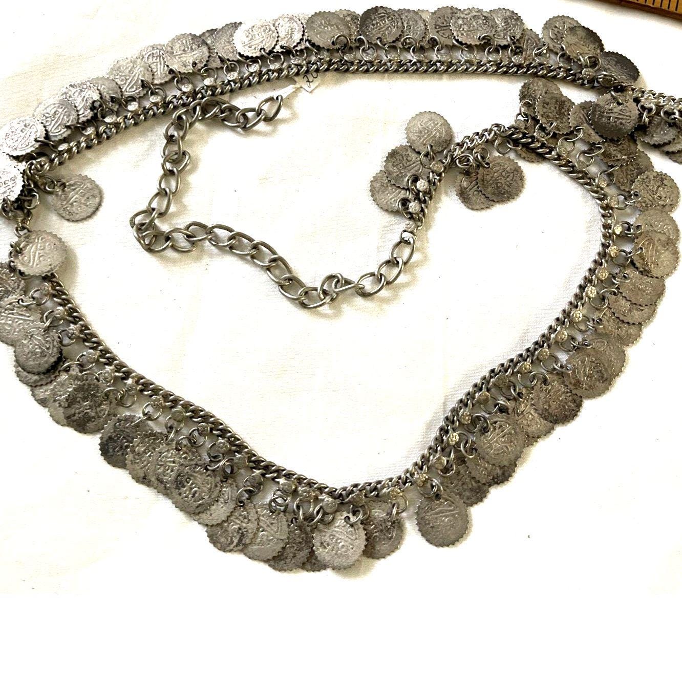 VINTAGE COIN BELT Gold Tone Chain Multi Strand 80s Statement Runway Mobwife Chain Vintage Coin Belt - Etsy main image 4