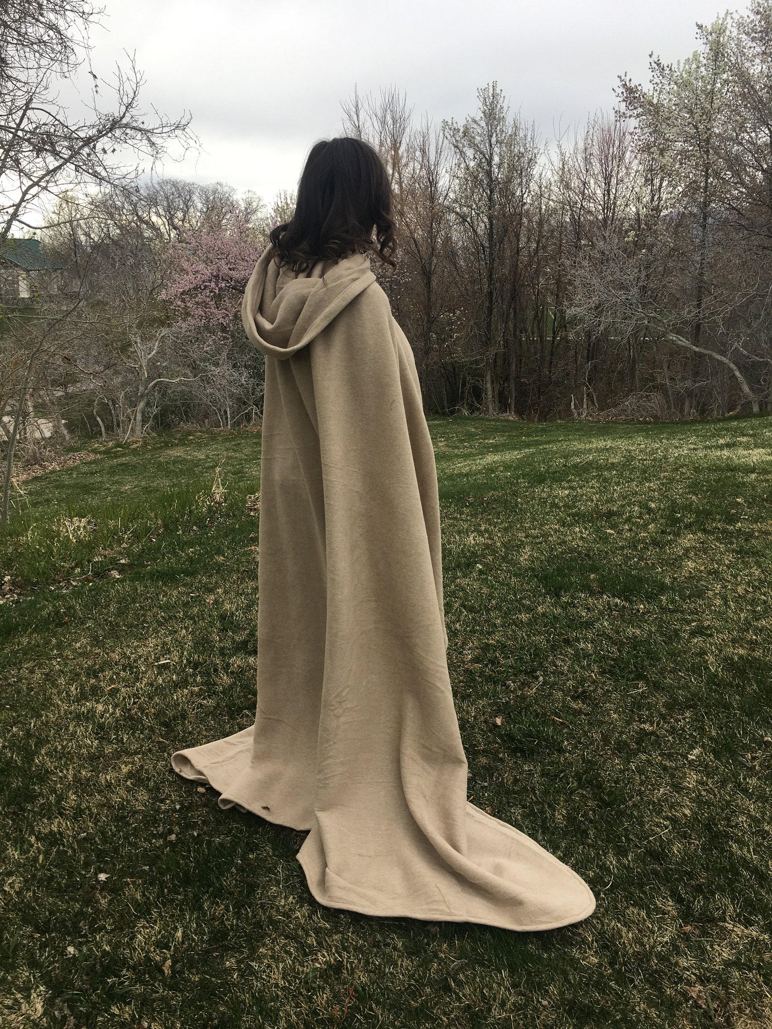 Blanket Cloak blue Etsy
