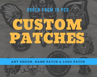 10 Custom embroidery Patches,  Custom woven patches,custom sublimation patch