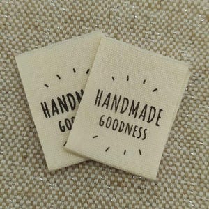 500 Stück Baumwolletiketten/Markenetiketten für handgemachte Produkte, Textiletiketten, weiche Baumwolletiketten