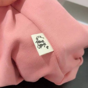 500 pièces étiquettes de logo en coton personnalisées/étiquettes de marque pour articles faits à la main, étiquettes de vêtements, étiquettes en coton doux, étiquettes en tissu personnalisées image 10