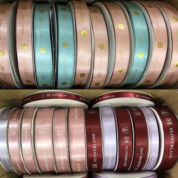 100 yards Custom Printed Ribbon, Personalized printing ribbons