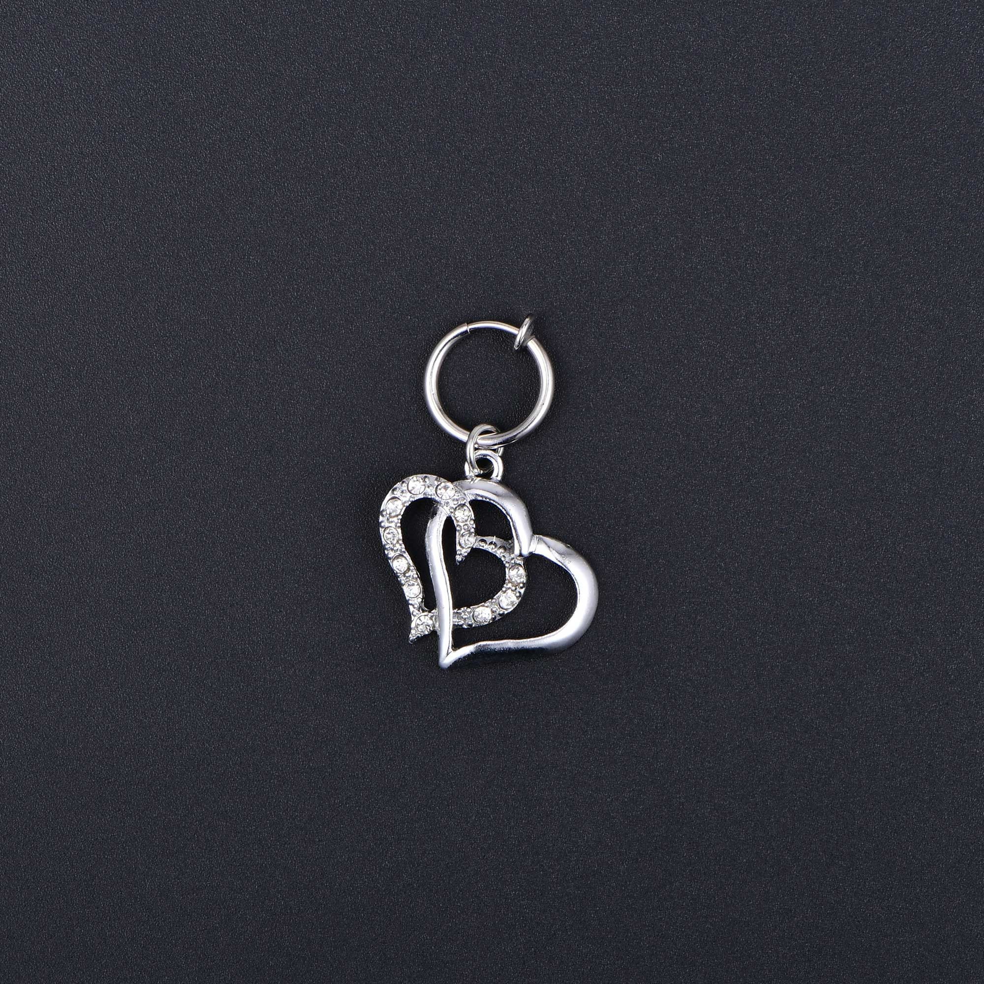 2 Pcs Clip on Belly Button Rings Heart Fake Belly Piercing Etsy 2 Pcs Clip on Belly Button Rings Heart Fake Belly Piercing Etsy