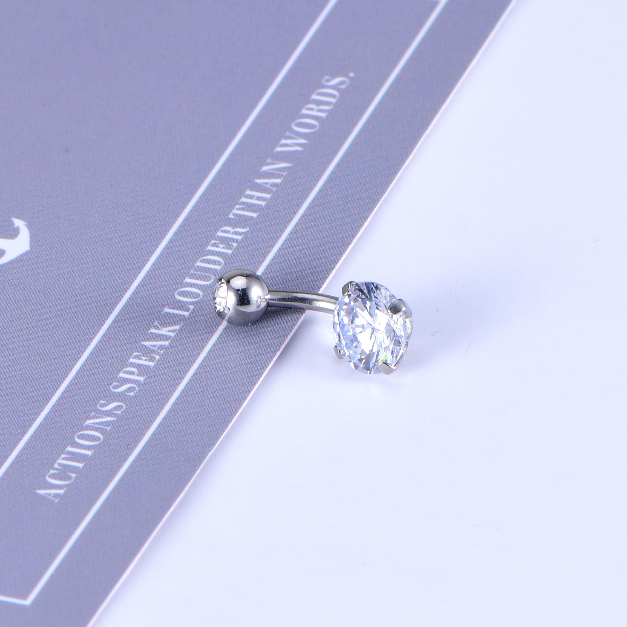 6 Pcs 14G Surgical Steel Belly Button Rings Navel Rings Opal Etsy