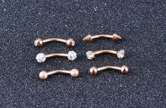 Stainless steel eyebrow rings deals