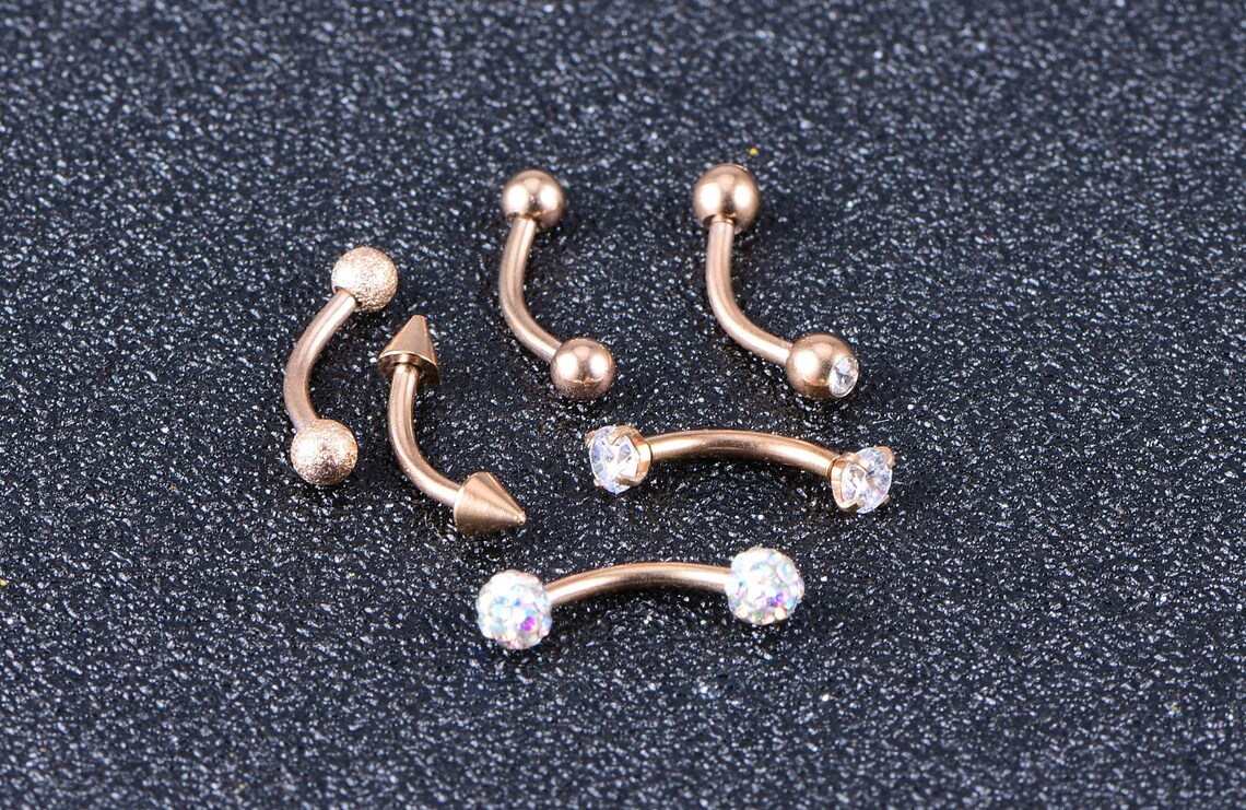 6 Pcs Eyebrow Rings for Women Eyebrow Piercing Jewelry 16G Etsy