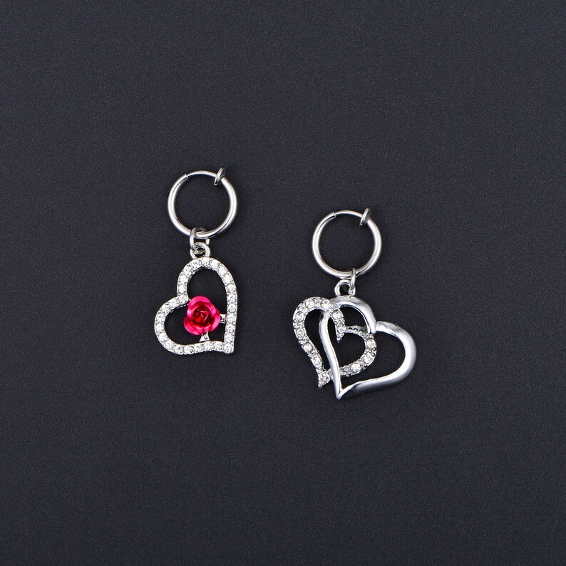 2 Pcs Clip on Belly Button Rings Heart Fake Belly Piercing Etsy 2 Pcs Clip on Belly Button Rings Heart Fake Belly Piercing Etsy