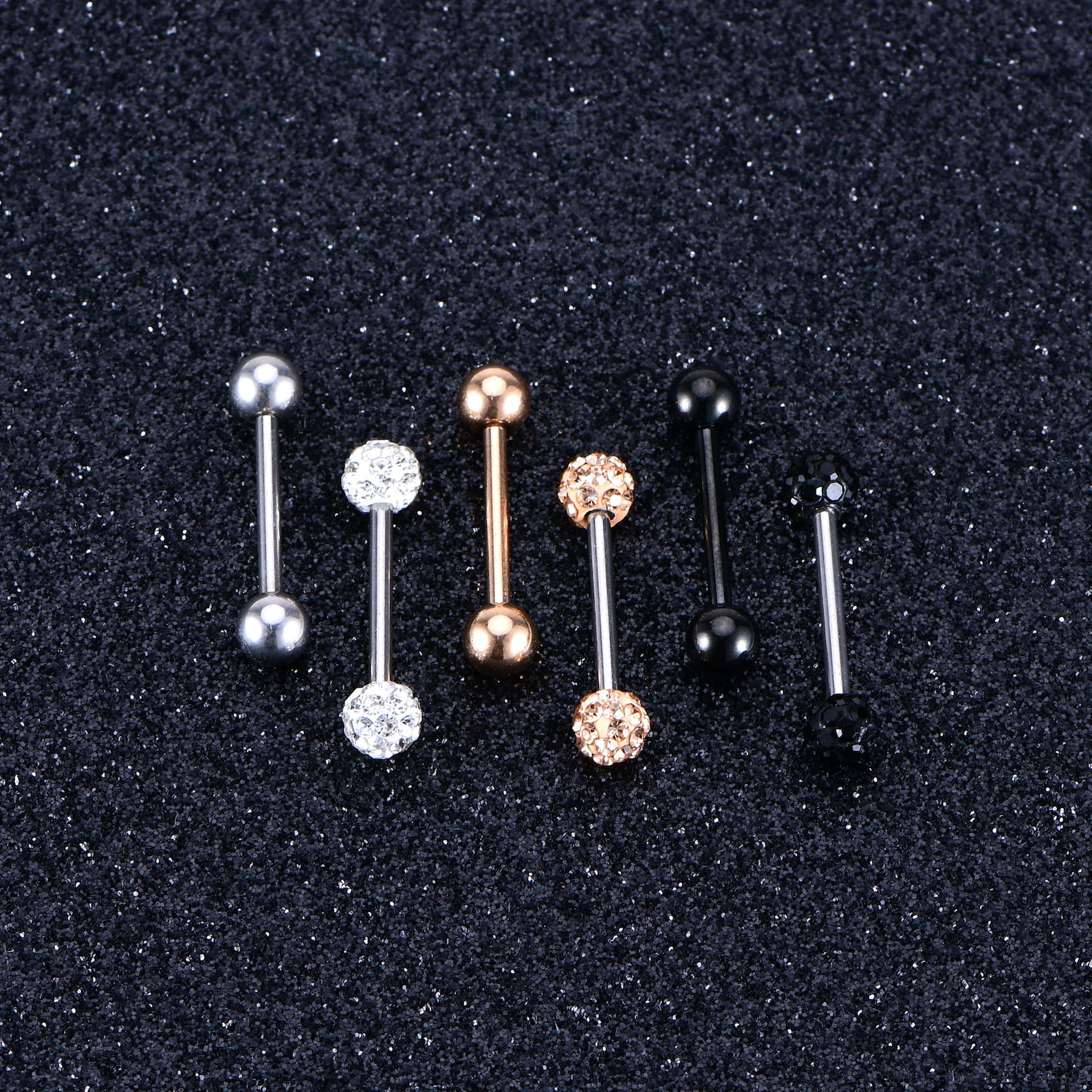 6 Pcs 14G 16mm Tongue Rings for Women Stainless Steel Tongue Etsy