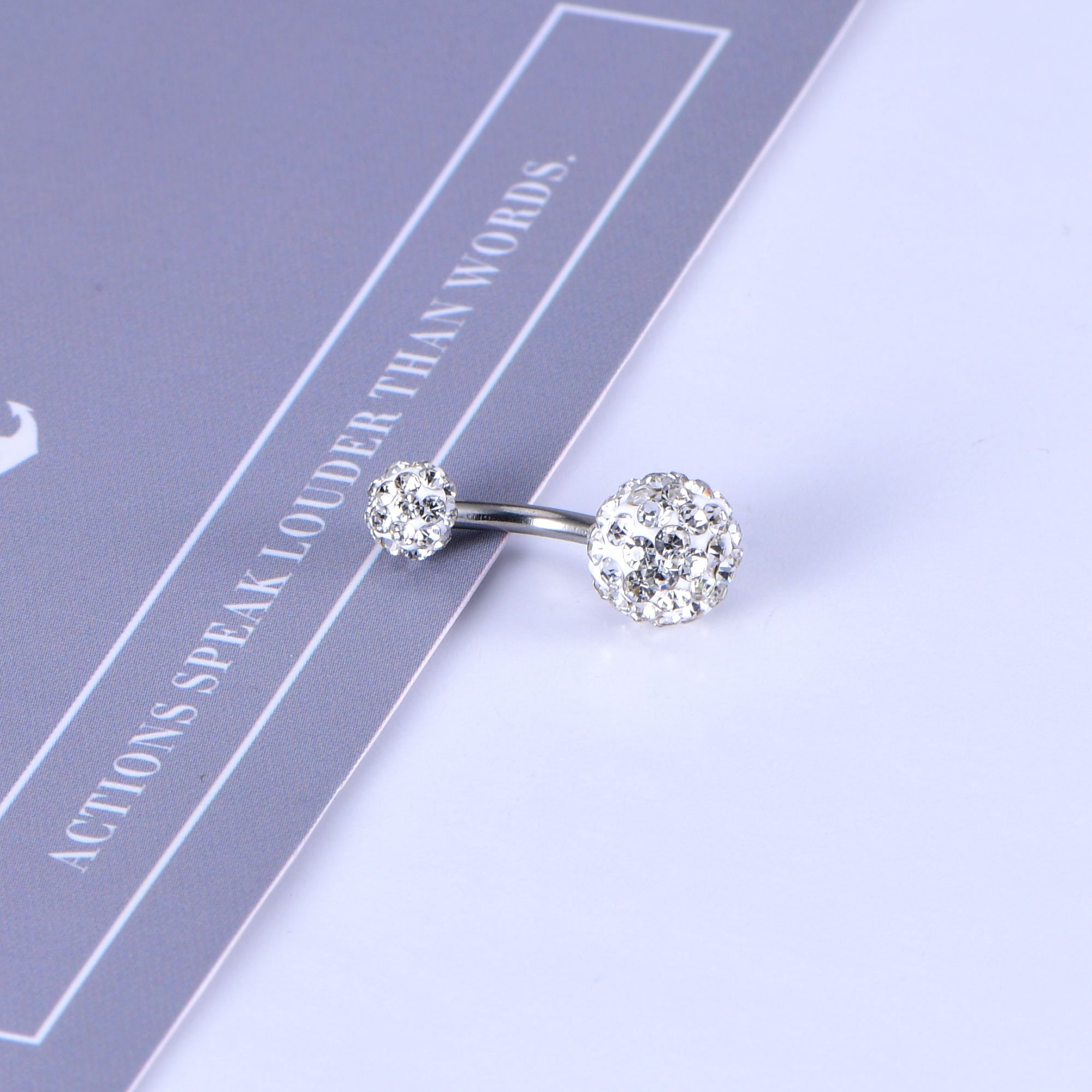 6 Pcs 14G Surgical Steel Belly Button Rings Navel Rings Opal Etsy