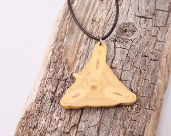 Necklace pendant wood - Nordmann fir gift wife girlfriend Christmas gift engagement natural jewelry - Christmas tree recycling