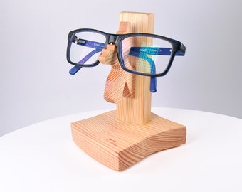 Brillenhalter-Holz-Elch Organizer Bad Schreibtisch Geschenk Frau Freundin Mann Divers Weihnachtsgeschenk Nachtschrank