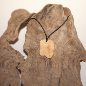 Necklace with pendant made of wood Nordmann fir image 1