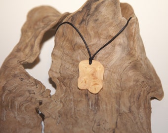 Necklace with pendant made of wood - Nordmann fir