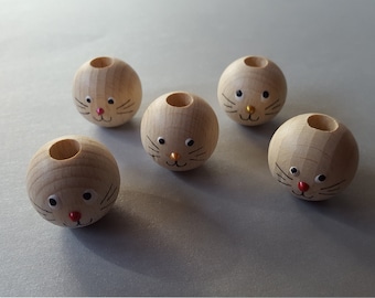 Wooden ball 3 cm - painted for Easter bunnies