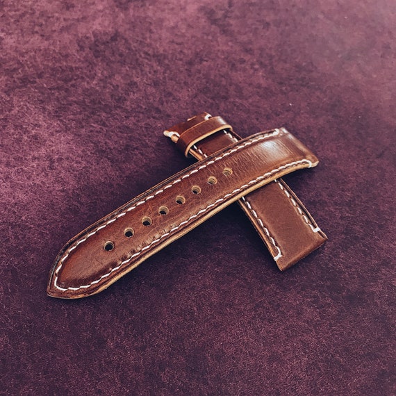 Handstitched Watchstrap Full Grain Leather Watch strap Etsy