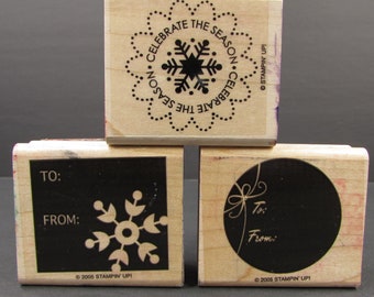 Stampin Up To From Christmas Gift Tags Celebrate The Season Rubber Stamps