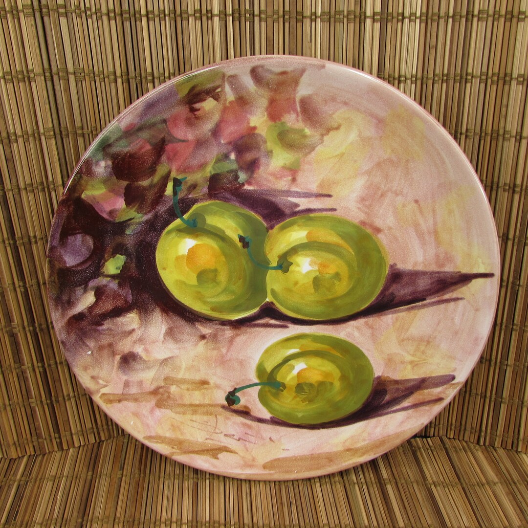 Vintage Peasant Village Italian Pottery Hand Painted Fruit - Etsy
