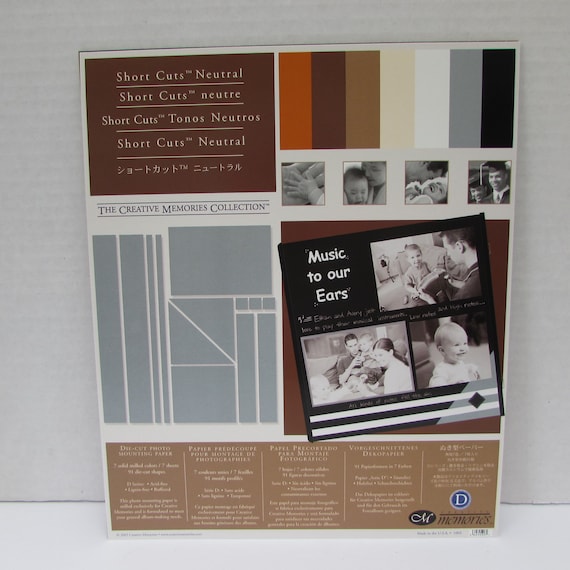 Creative Memories Short Cuts Neutral Color Die Cut Scrapbooking