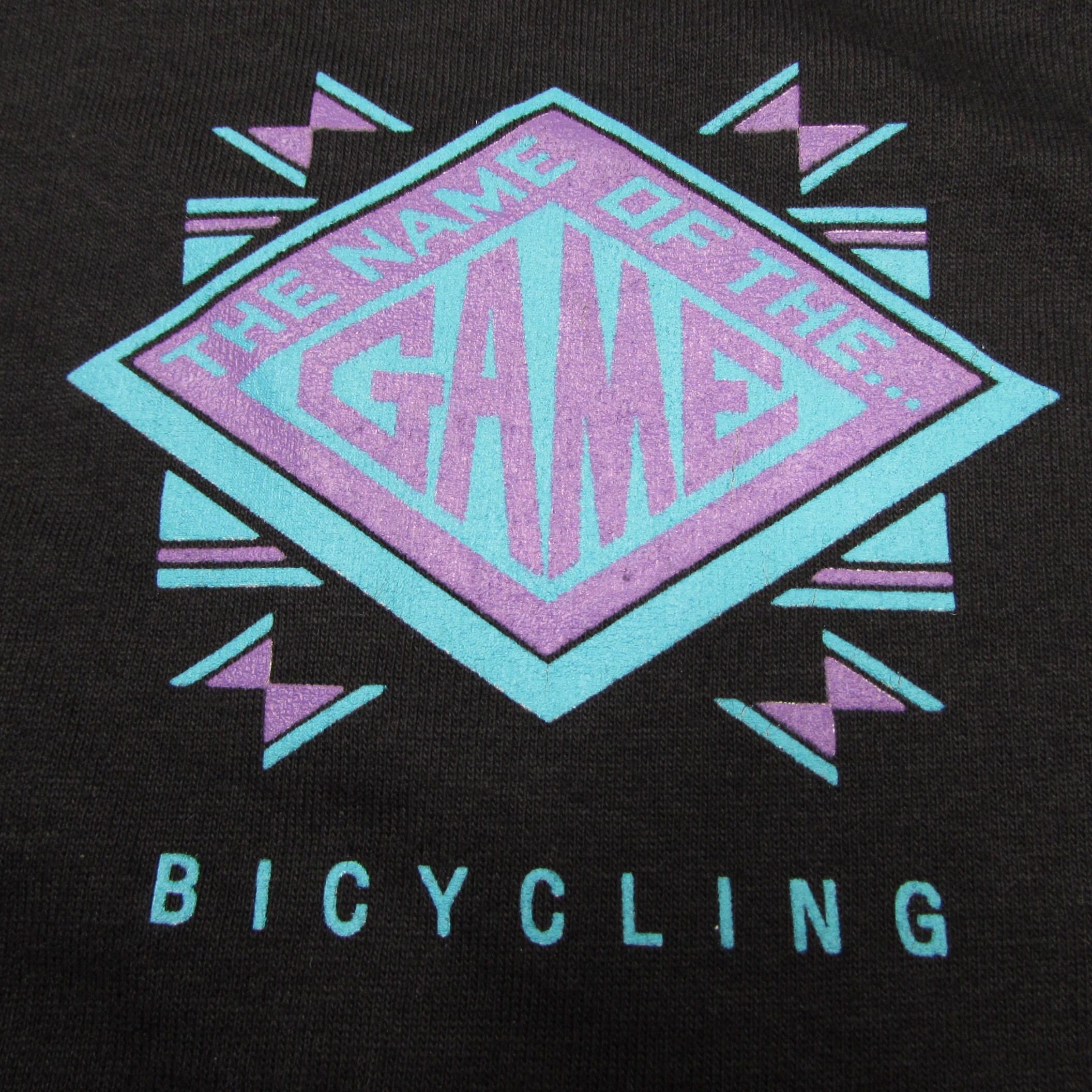 Bicycling the Name of the Game Vintage 90s Surf Gear Single