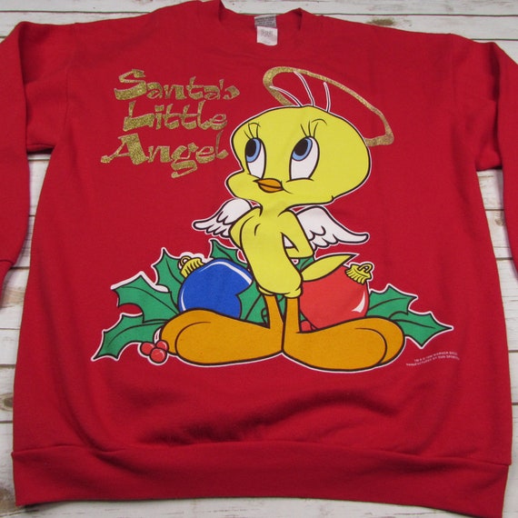 Tweety Bird Santas Little Angel Vintage 90s Christmas - Etsy