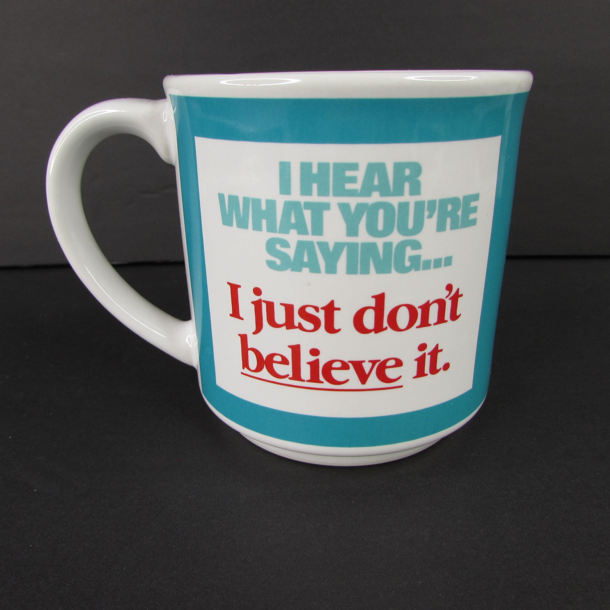 Vintage 1980s 'Sometimes I think I am Going Around in Circles Recycled Paper Products Novelty Humor Roadrunner Dizzy Coffee Tea Mug