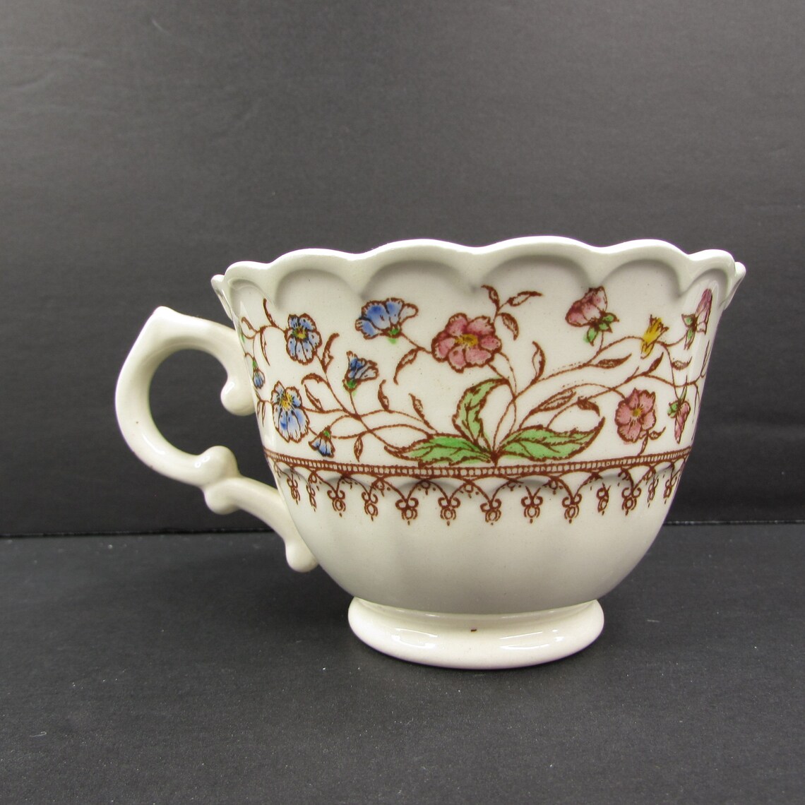 Vintage Vernon Kilns Desert Bloom Footed Tea Cup and Saucer Etsy