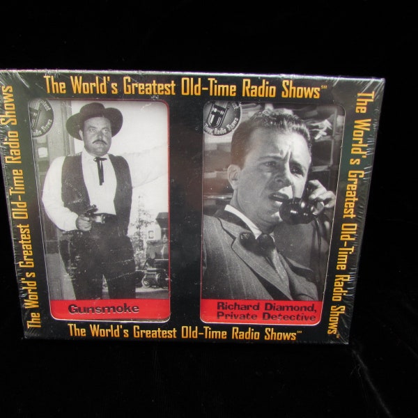 The Worlds Greatest Old Time Radio Shows Gunsmoke Richard Diamond Private Detective 2 Audio Tapes Cassettes